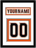 Anaheim Nameplate & Number (Back) - Road White (2014-2024) - Double Mat 1