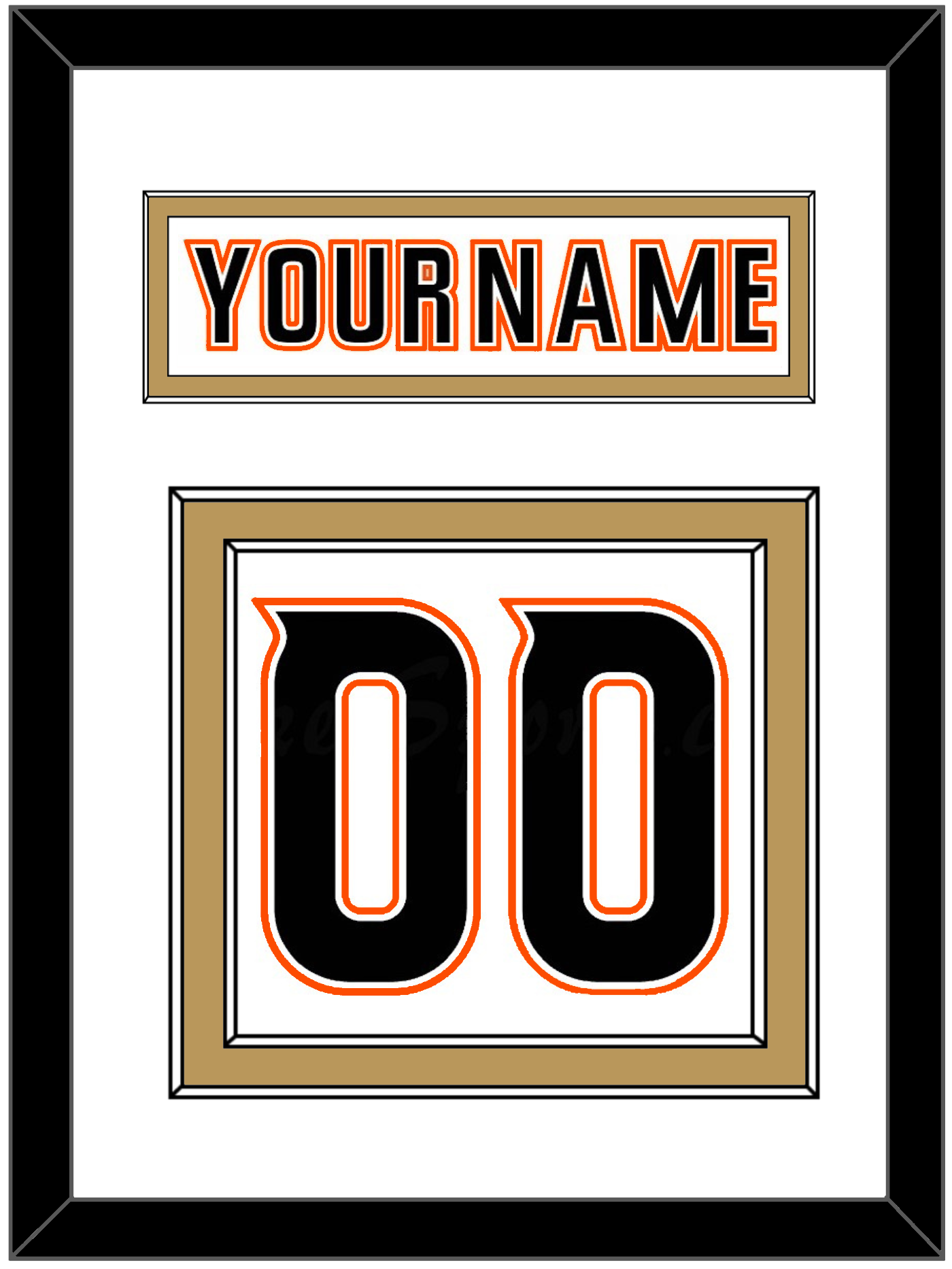 Anaheim Nameplate & Number (Back) - Road White (2014-2024) - Signature Tier 2