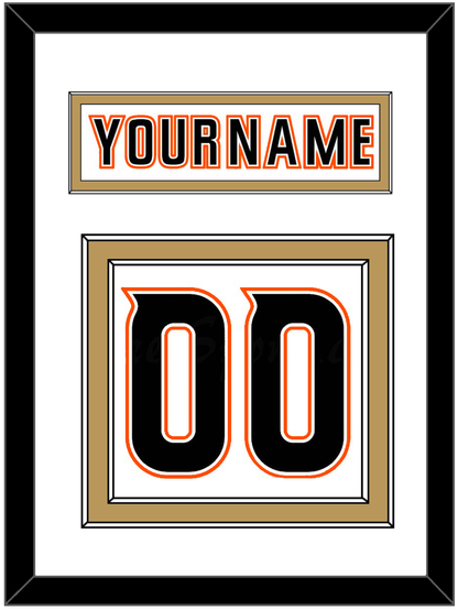 Anaheim Nameplate & Number (Back) - Road White (2014-2024) - Signature Tier 2