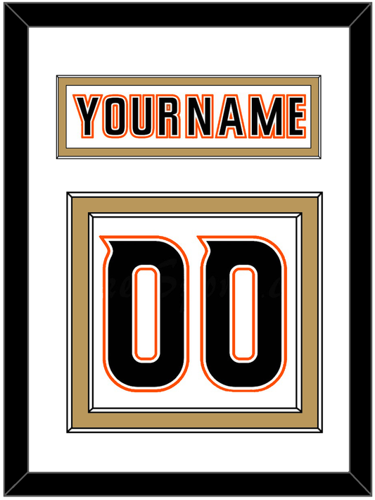 Anaheim Nameplate & Number (Back) - Road White (2014-2024) - Signature Tier 2