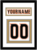 Anaheim Nameplate & Number (Back) - Road White (2014-2024) - Double Mat 2
