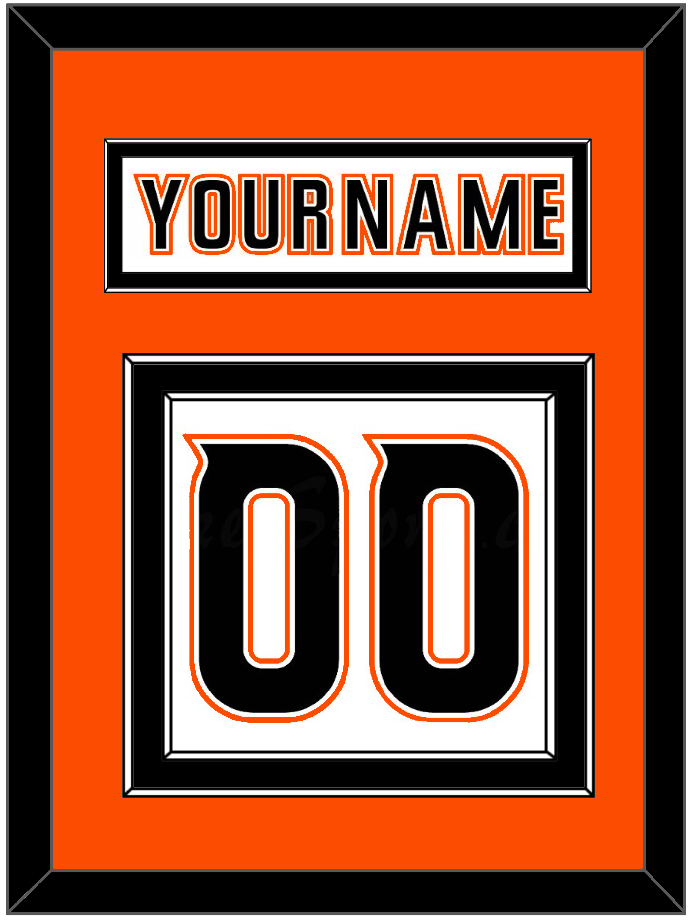 Anaheim Nameplate & Number (Back) - Road White (2014-2024) - Signature Tier 3