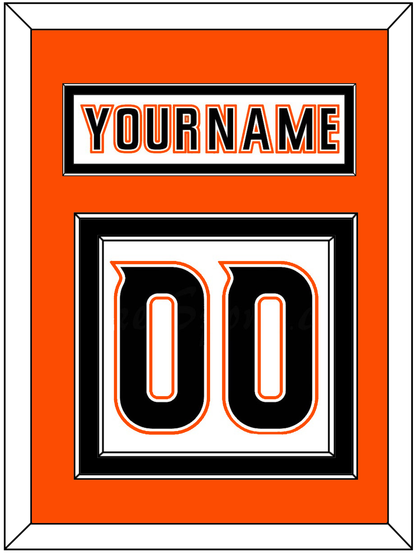 Anaheim Nameplate & Number (Back) - Road White (2014-2024) - Signature Tier 3