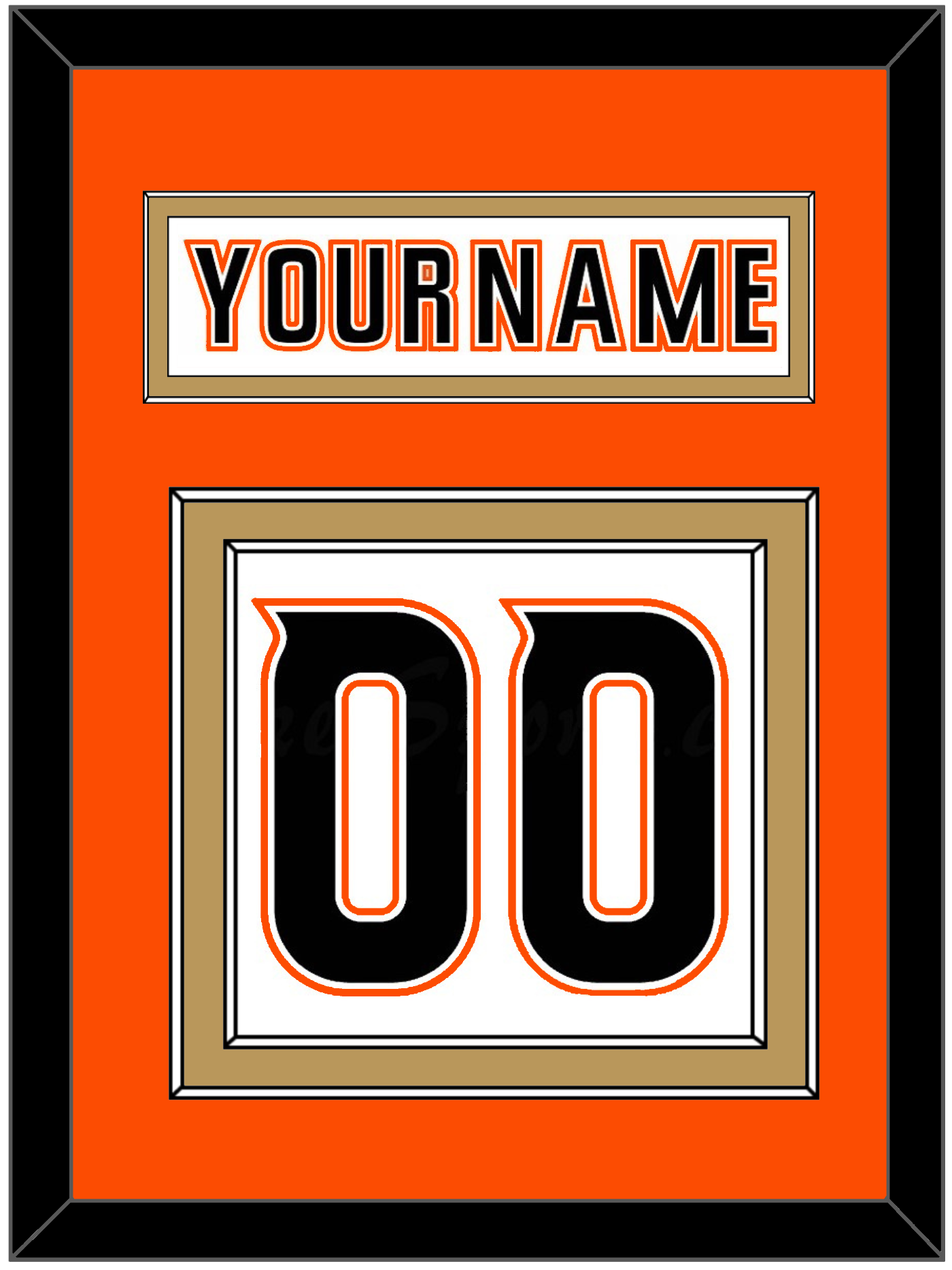 Anaheim Nameplate & Number (Back) - Road White (2014-2024) - Signature Tier 4