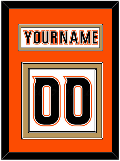 Anaheim Nameplate & Number (Back) - Road White (2014-2024) - Signature Tier 4