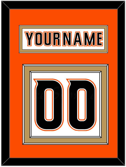 Anaheim Nameplate & Number (Back) - Road White (2014-2024) - Signature Tier 4