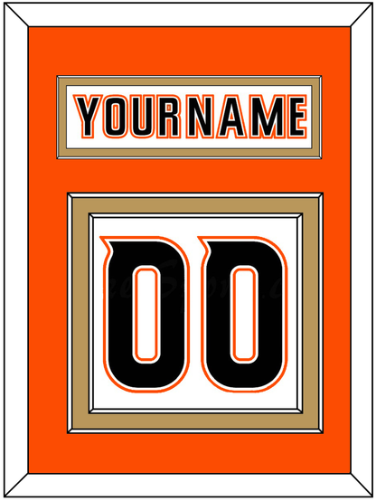 Anaheim Nameplate & Number (Back) - Road White (2014-2024) - Signature Tier 4