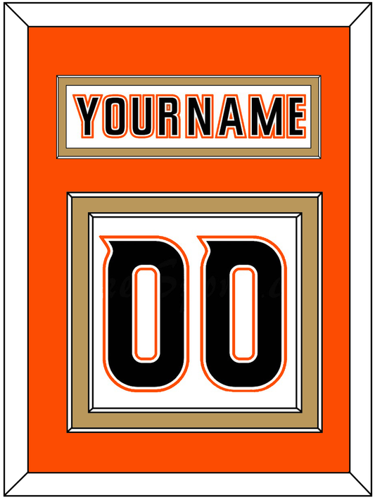 Anaheim Nameplate & Number (Back) - Road White (2014-2024) - Signature Tier 4
