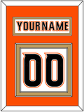 Anaheim Nameplate & Number (Back) - Road White (2014-2024) - Double Mat 4