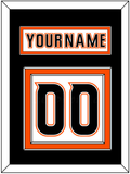 Anaheim Nameplate & Number (Back) - Road White (2014-2024) - Double Mat 5