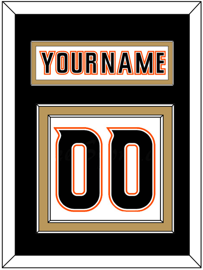 Anaheim Nameplate & Number (Back) - Road White (2014-2024) - Signature Tier 6