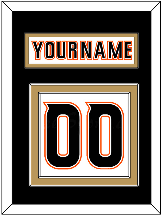 Anaheim Nameplate & Number (Back) - Road White (2014-2024) - Signature Tier 6