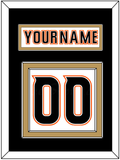 Anaheim Nameplate & Number (Back) - Road White (2014-2024) - Double Mat 6