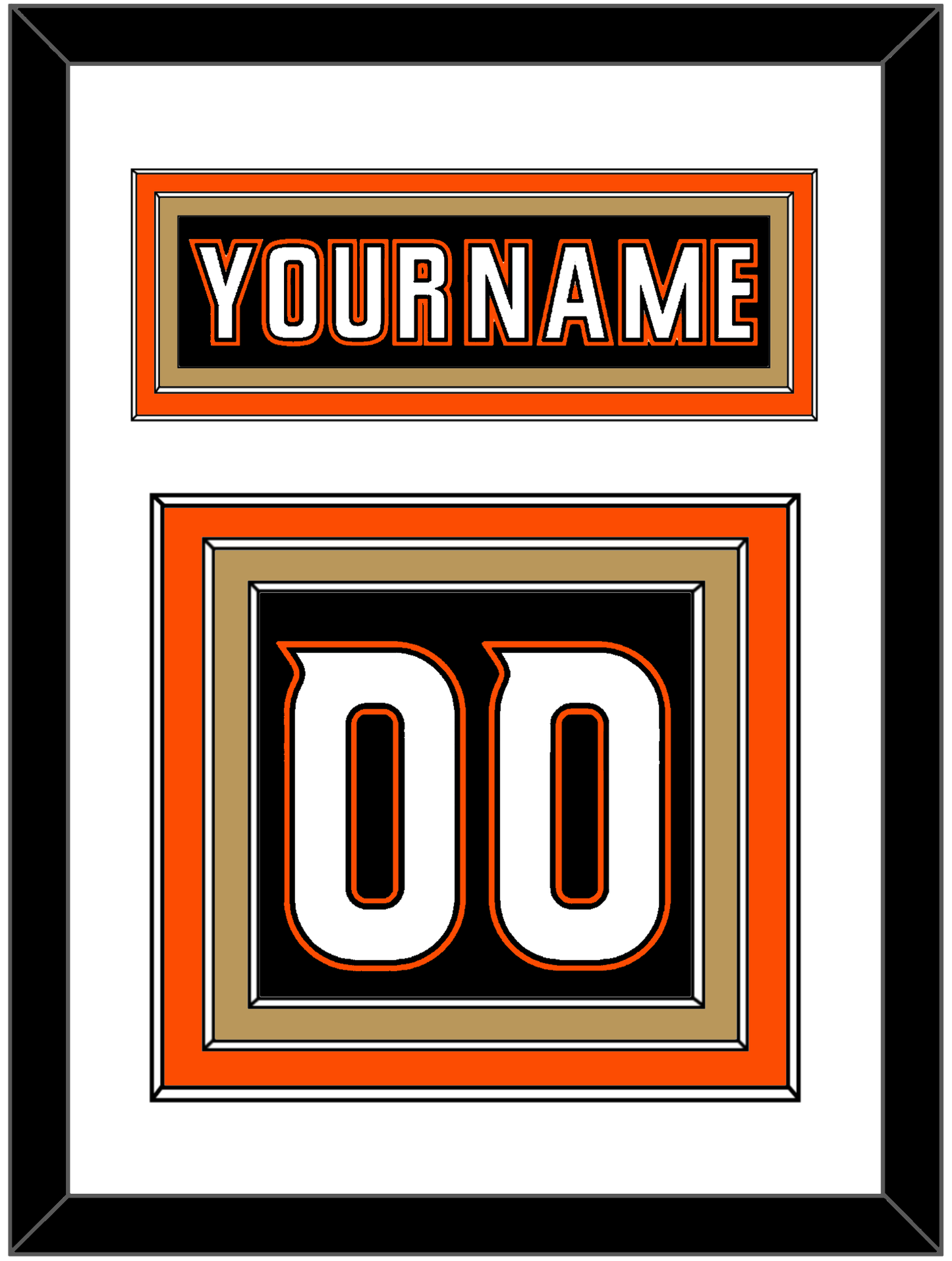 Anaheim Nameplate & Number (Back) - Home Black (2014-2024) - Premier Tier 1