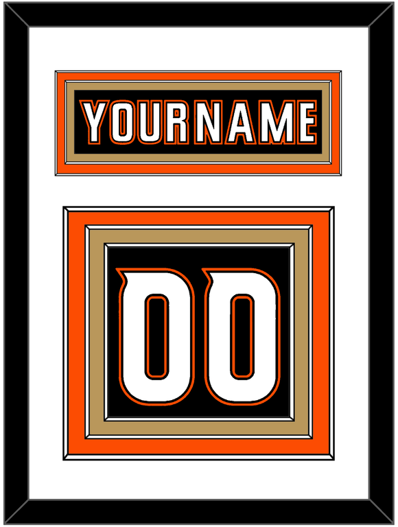 Anaheim Nameplate & Number (Back) - Home Black - Triple Mat 1