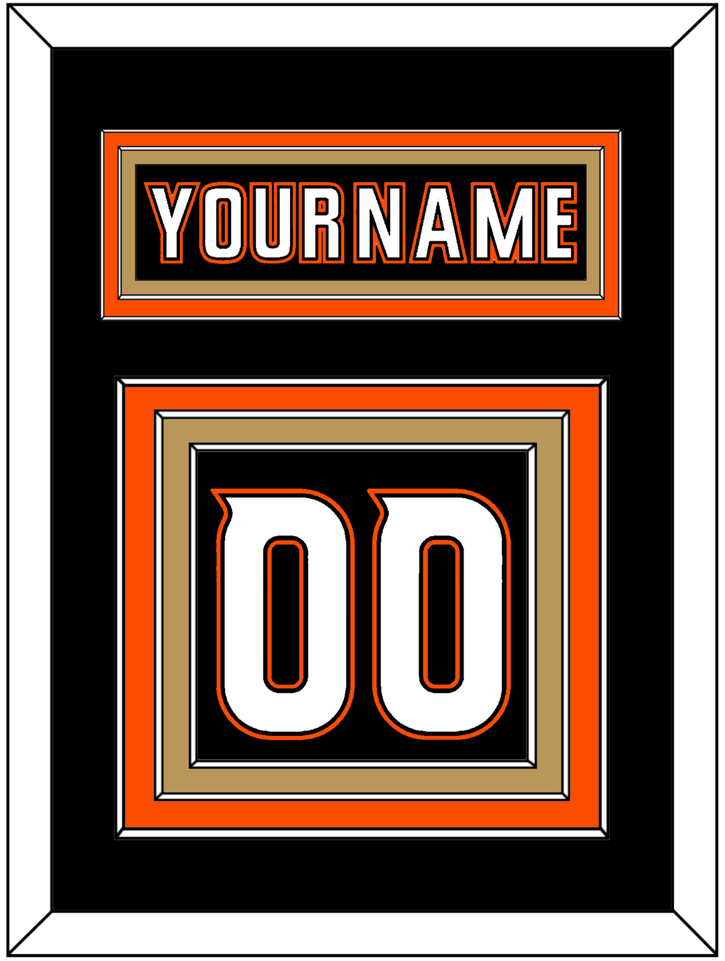 Anaheim Nameplate & Number (Back) - Home Black (2014-2024) - Premier Tier 2