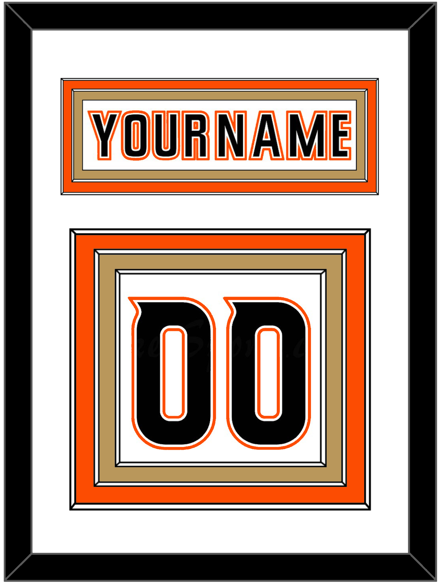 Anaheim Nameplate & Number (Back) - Road White (2014-2024) - Premier Tier 1