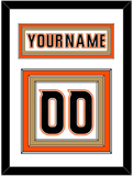 Anaheim Nameplate & Number (Back) - Road White (2014-2024) - Triple Mat 1