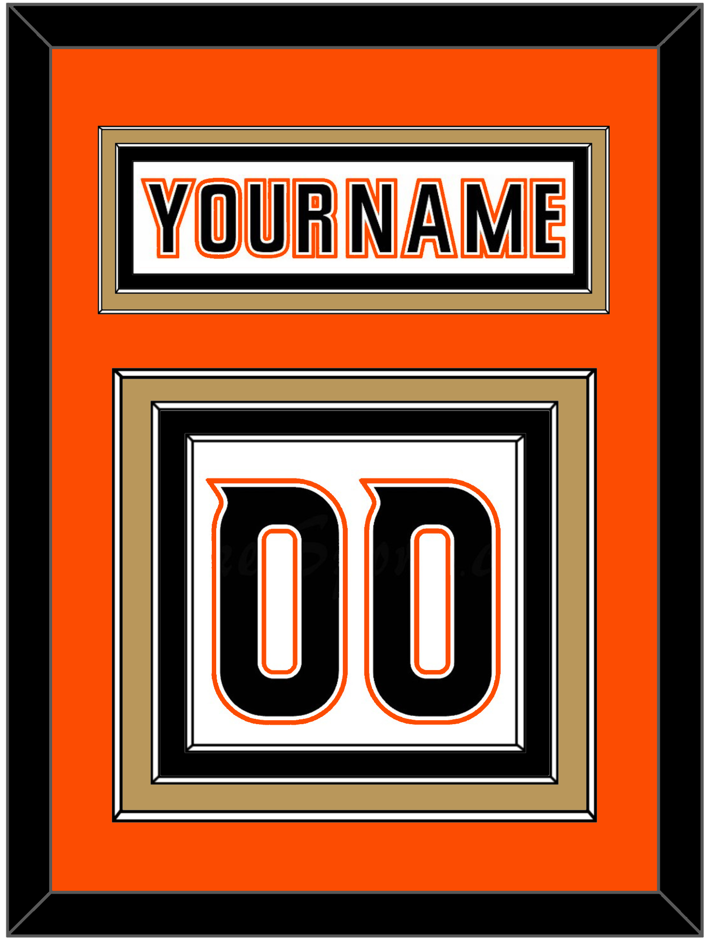 Anaheim Nameplate & Number (Back) - Road White (2014-2024) - Premier Tier 2