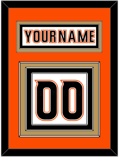 Anaheim Nameplate & Number (Back) - Road White (2014-2024) - Premier Tier 2