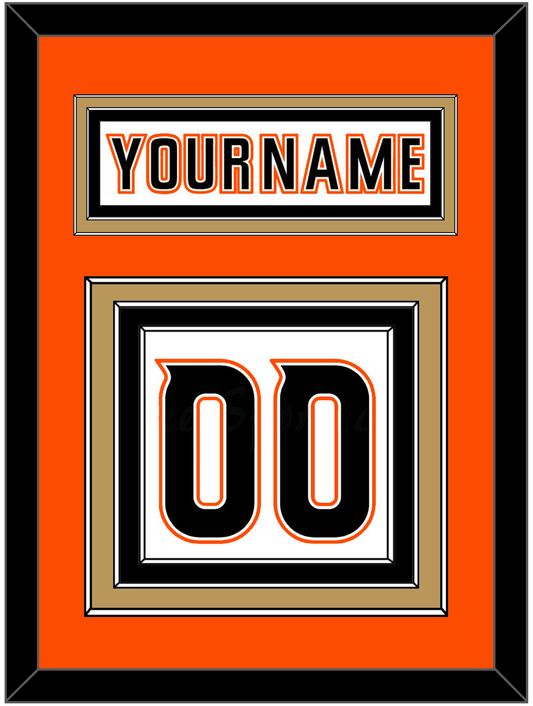 Anaheim Nameplate & Number (Back) - Road White (2014-2024) - Premier Tier 2