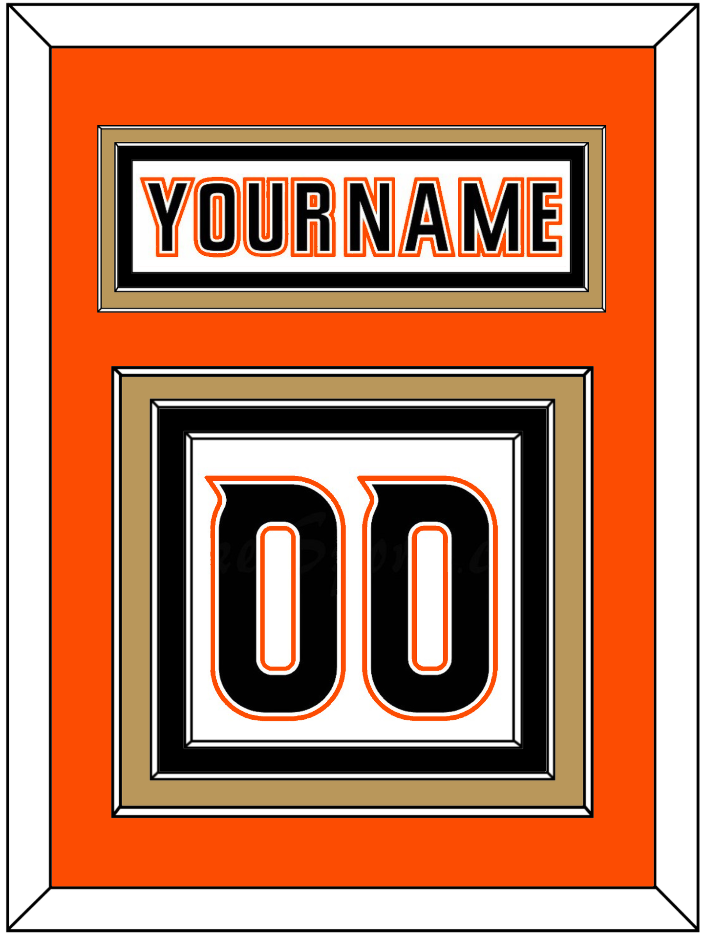 Anaheim Nameplate & Number (Back) - Road White (2014-2024) - Premier Tier 2