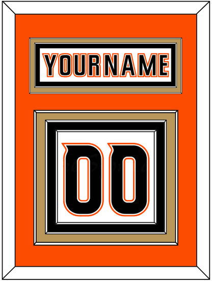 Anaheim Nameplate & Number (Back) - Road White (2014-2024) - Premier Tier 2