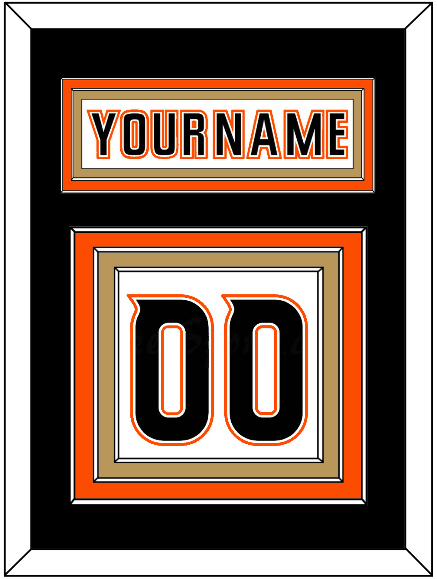 Anaheim Nameplate & Number (Back) - Road White (2014-2024) - Premier Tier 3