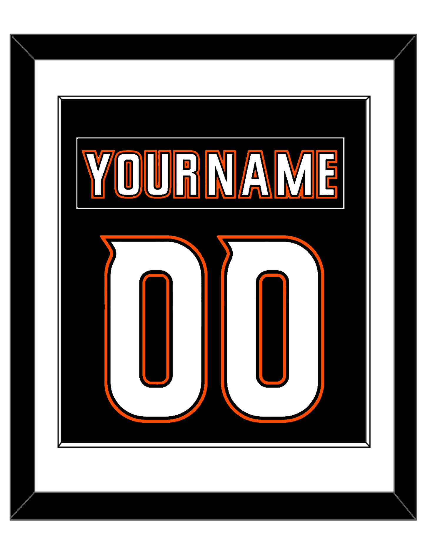 Anaheim Nameplate & Number (Back) Combined - Home Black (2014-2024) - Essential Tier 1