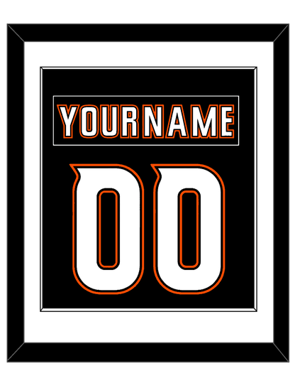 Anaheim Nameplate & Number (Back) Combined - Home Black (2014-2024) - Essential Tier 1