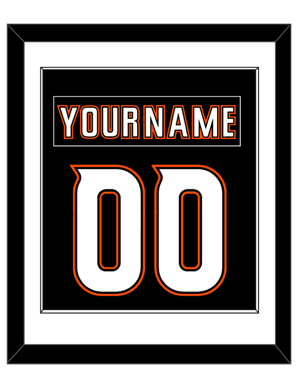 Anaheim Nameplate & Number (Back) Combined - Home Black - Single Mat 1
