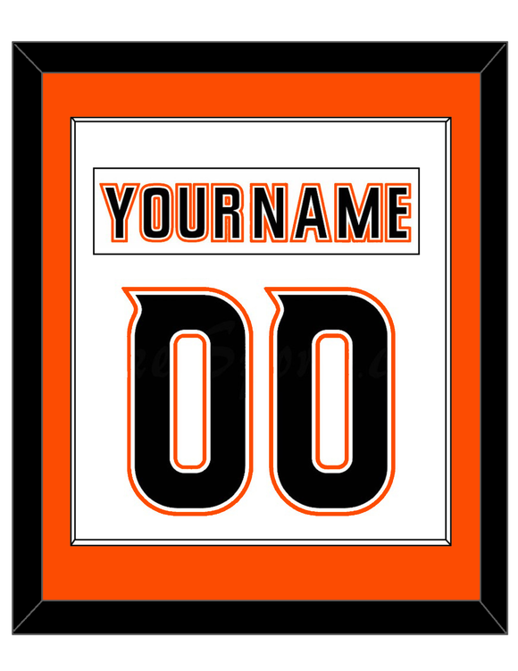 Anaheim Nameplate & Number (Back) Combined - Road White - Single Mat 1