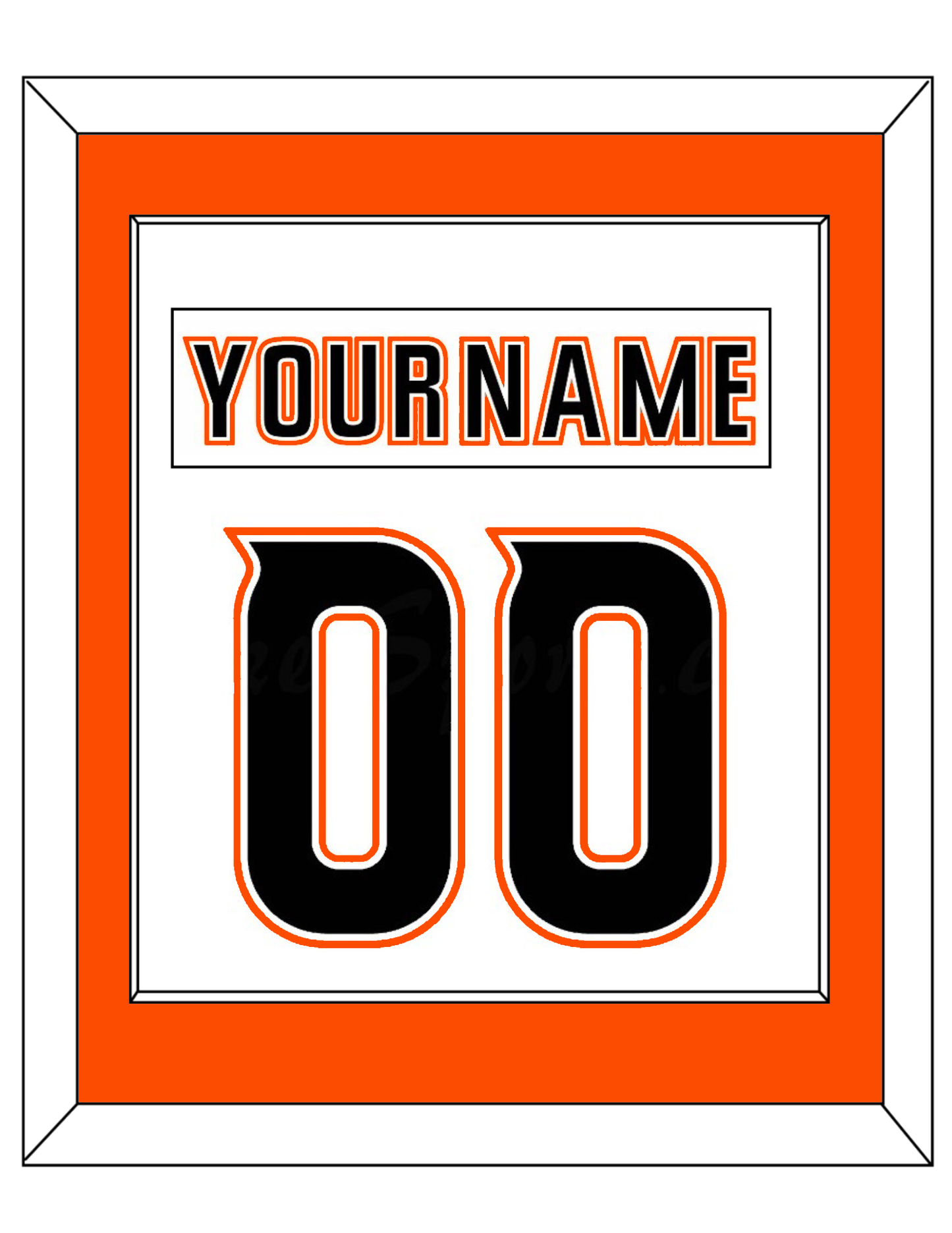 Anaheim Nameplate & Number (Back) Combined - Road White (2014-2024) - Essential Tier 1