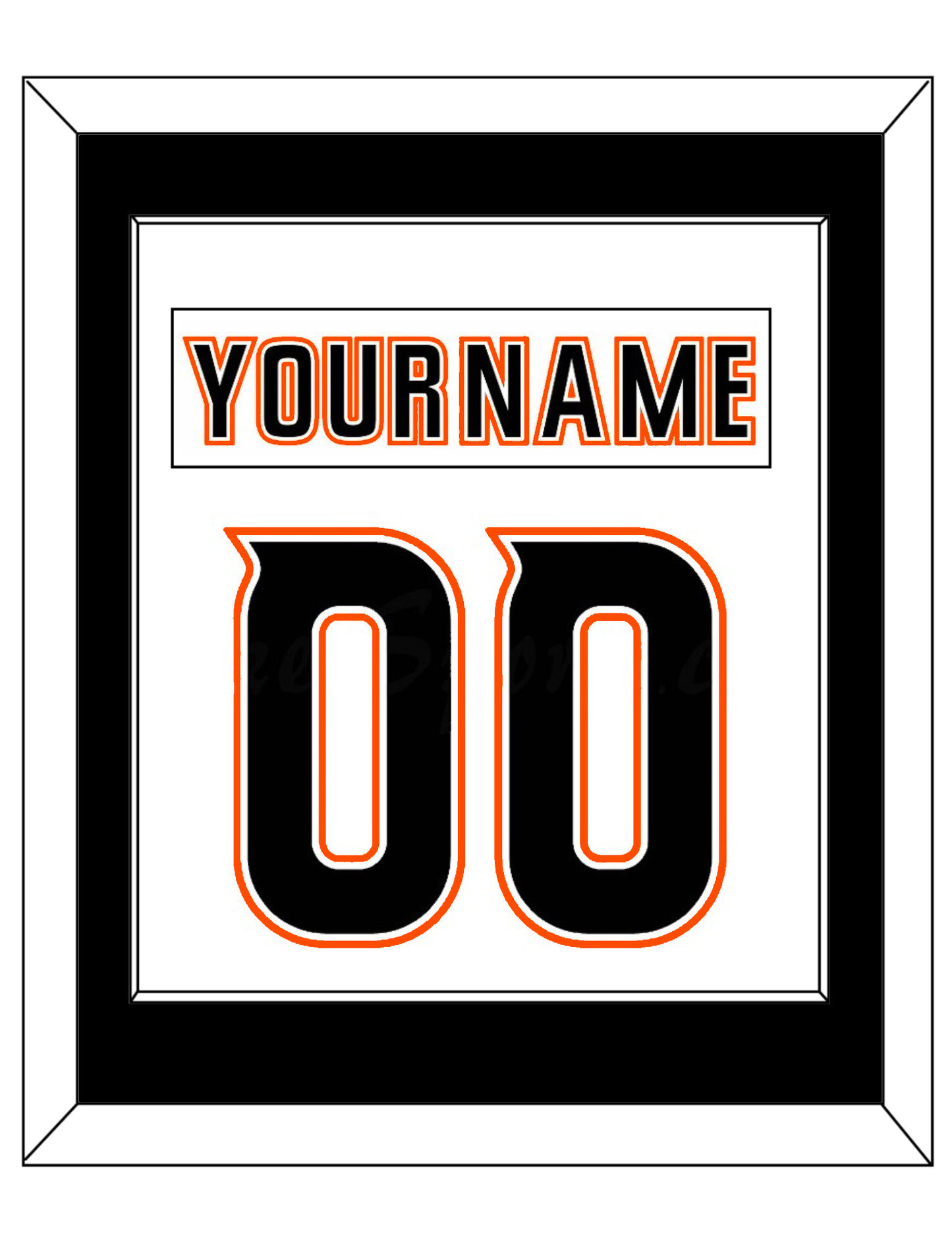 Anaheim Nameplate & Number (Back) Combined - Road White (2014-2024) - Essential Tier 2