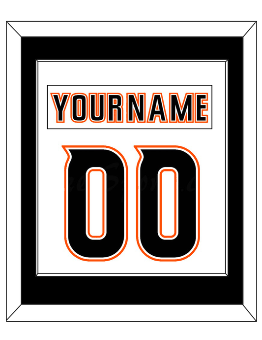 Anaheim Nameplate & Number (Back) Combined - Road White (2014-2024) - Essential Tier 2