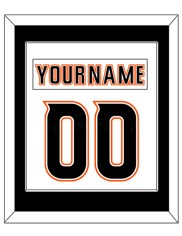 Anaheim Nameplate & Number (Back) Combined - Road White - Single Mat 2