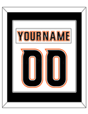 Anaheim Nameplate & Number (Back) Combined - Road White (2014-2024) - Single Mat 2