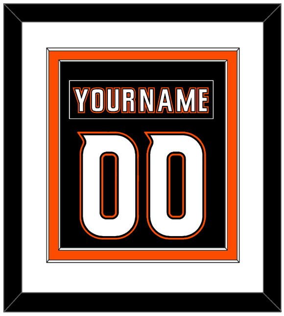 Anaheim Nameplate & Number (Back) Combined - Home Black - Double Mat 1