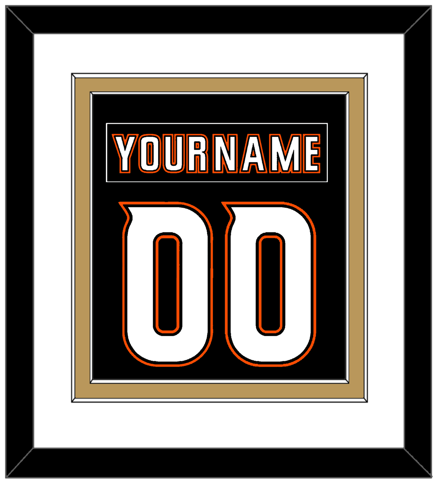 Anaheim Nameplate & Number (Back) Combined - Home Black (2014-2024) - Signature Tier 2