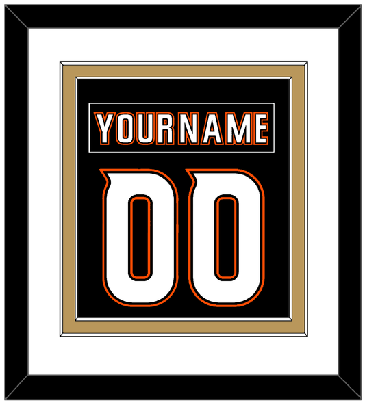 Anaheim Nameplate & Number (Back) Combined - Home Black (2014-2024) - Signature Tier 2