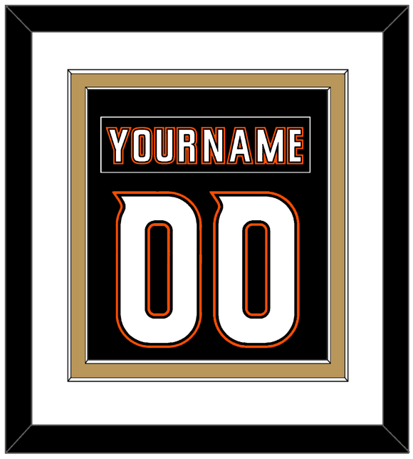 Anaheim Nameplate & Number (Back) Combined - Home Black - Double Mat 2