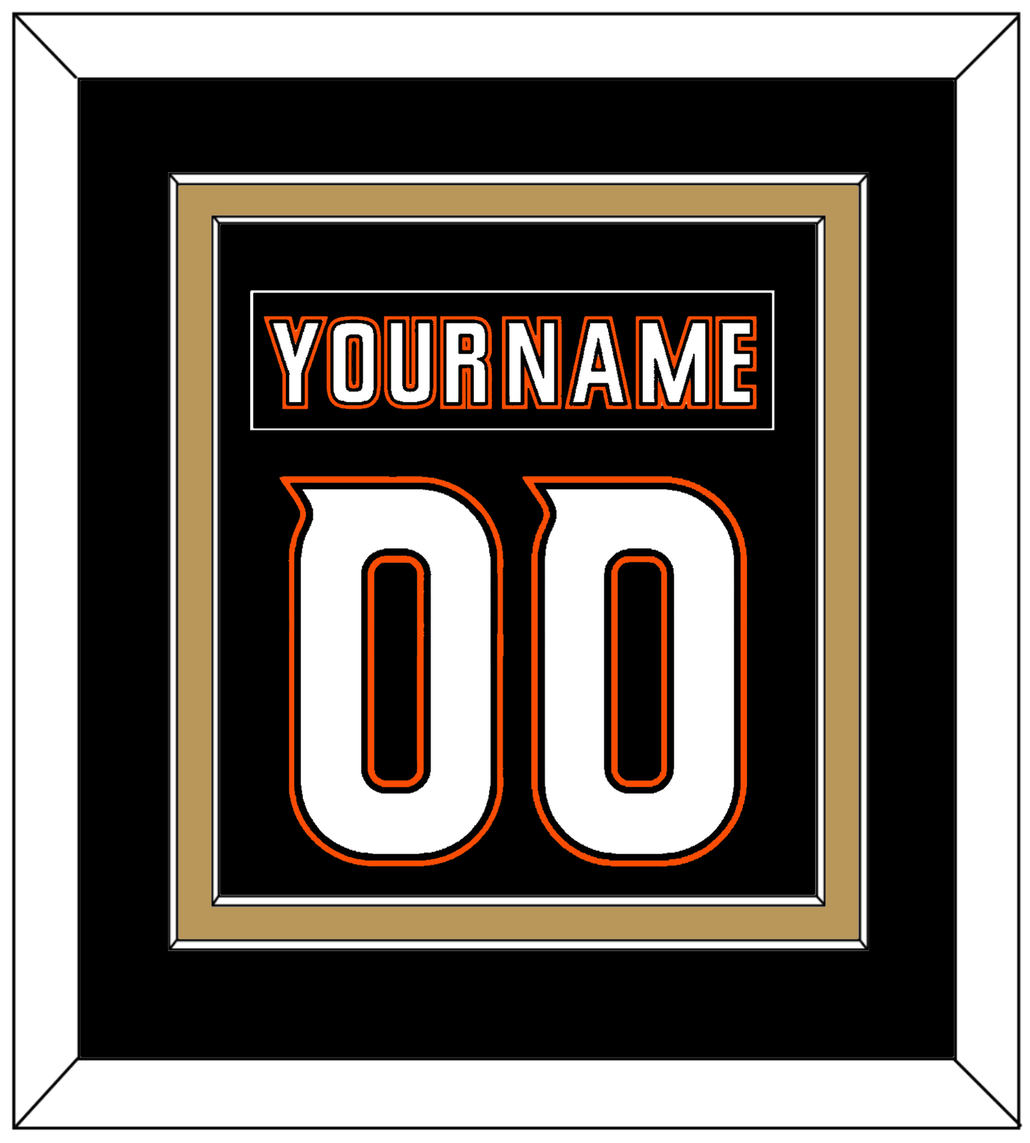 Anaheim Nameplate & Number (Back) Combined - Home Black (2014-2024) - Signature Tier 3