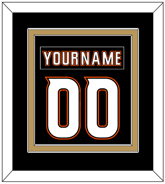 Anaheim Nameplate & Number (Back) Combined - Home Black - Double Mat 3