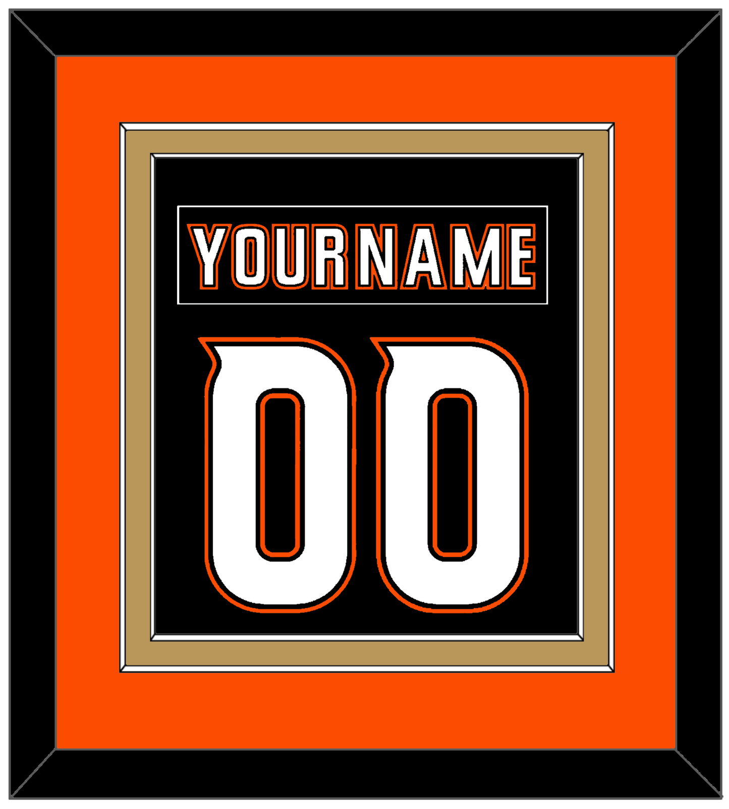 Anaheim Nameplate & Number (Back) Combined - Home Black (2014-2024) - Signature Tier 4