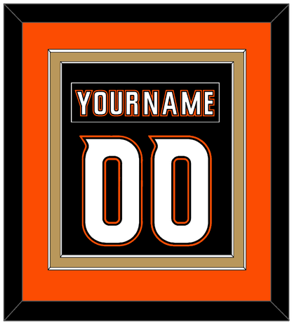 Anaheim Nameplate & Number (Back) Combined - Home Black (2014-2024) - Signature Tier 4
