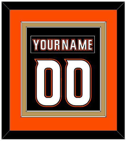 Anaheim Nameplate & Number (Back) Combined - Home Black (2014-2024) - Signature Tier 4
