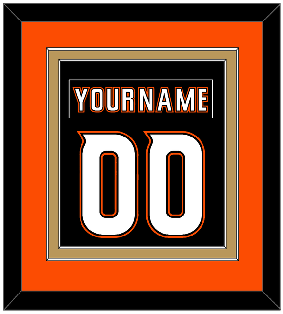 Anaheim Nameplate & Number (Back) Combined - Home Black - Double Mat 4