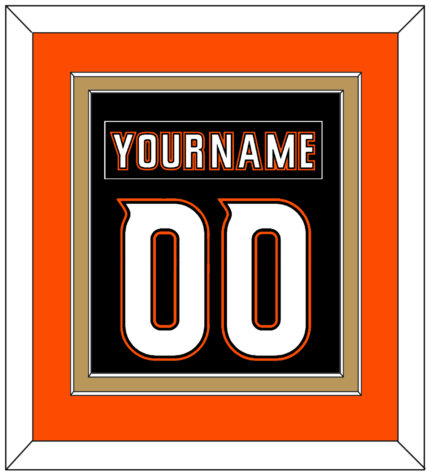 Anaheim Nameplate & Number (Back) Combined - Home Black (2014-2024) - Signature Tier 4