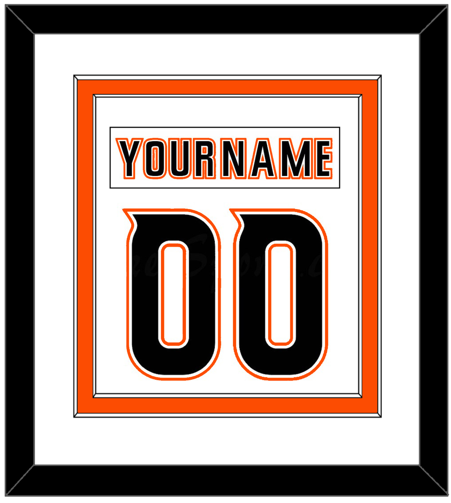 Anaheim Nameplate & Number (Back) Combined - Road White (2014-2024) - Signature Tier 1