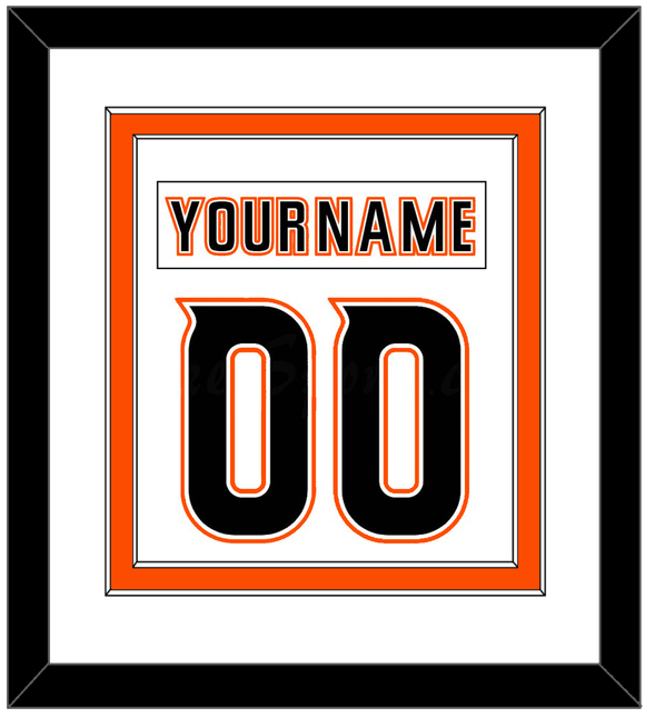 Anaheim Nameplate & Number (Back) Combined - Road White - Double Mat 1